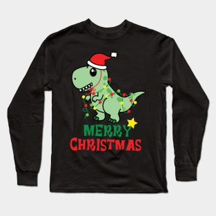 Dinosaur Christmas Long Sleeve T-Shirt